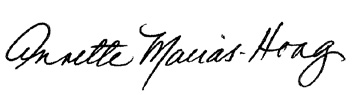 Annette Macias-Hoag signature