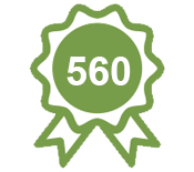 A medal certificate with the number 560 in the middle