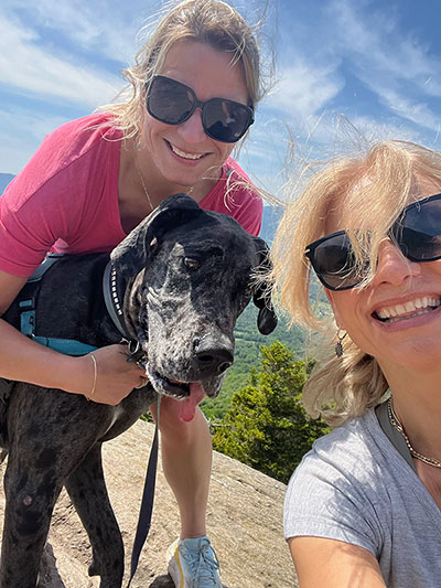 Jennifer Dundee, MD with her dog and friend