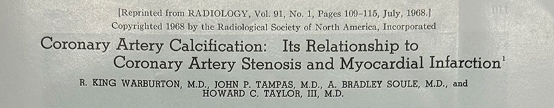Screenshot of the title of a research paper authored by Drs. Soule and Tampas