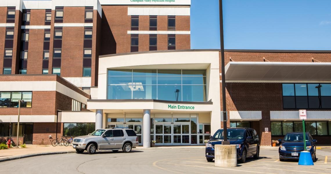 Main Entrance of Champlain Valley Physician's Hospital