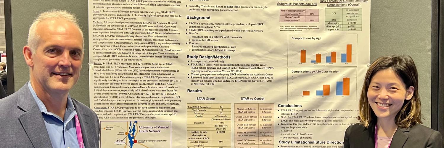 Drs. Shen and Zubarik presenting at DDW 2023