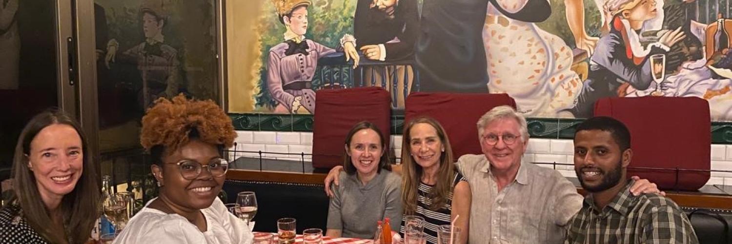 Dinner in Ethiopia; research trip for Dr. Amara Heard with Drs. Delia Horn and Danielle Ehret