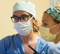 Healthcare providers wearing masks