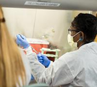 UVMMC Staff working with COVID vaccine
