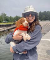 Aliceson Drollette, DMD holding her dog