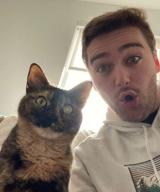 Angelo McCullough, DMD with his cat