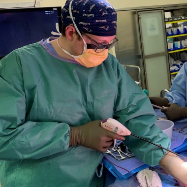 Dr. Gregory Corwin, MD, performing surgery during his residency