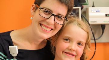 Health care provider with young girl