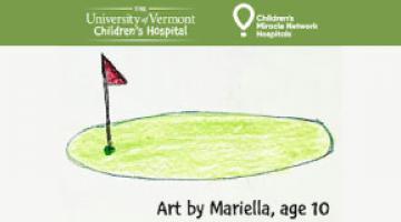 Golf event thumbnail of a drawing by a child.