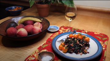 YouTube screenshot of Swiss Chard Beans and Onions